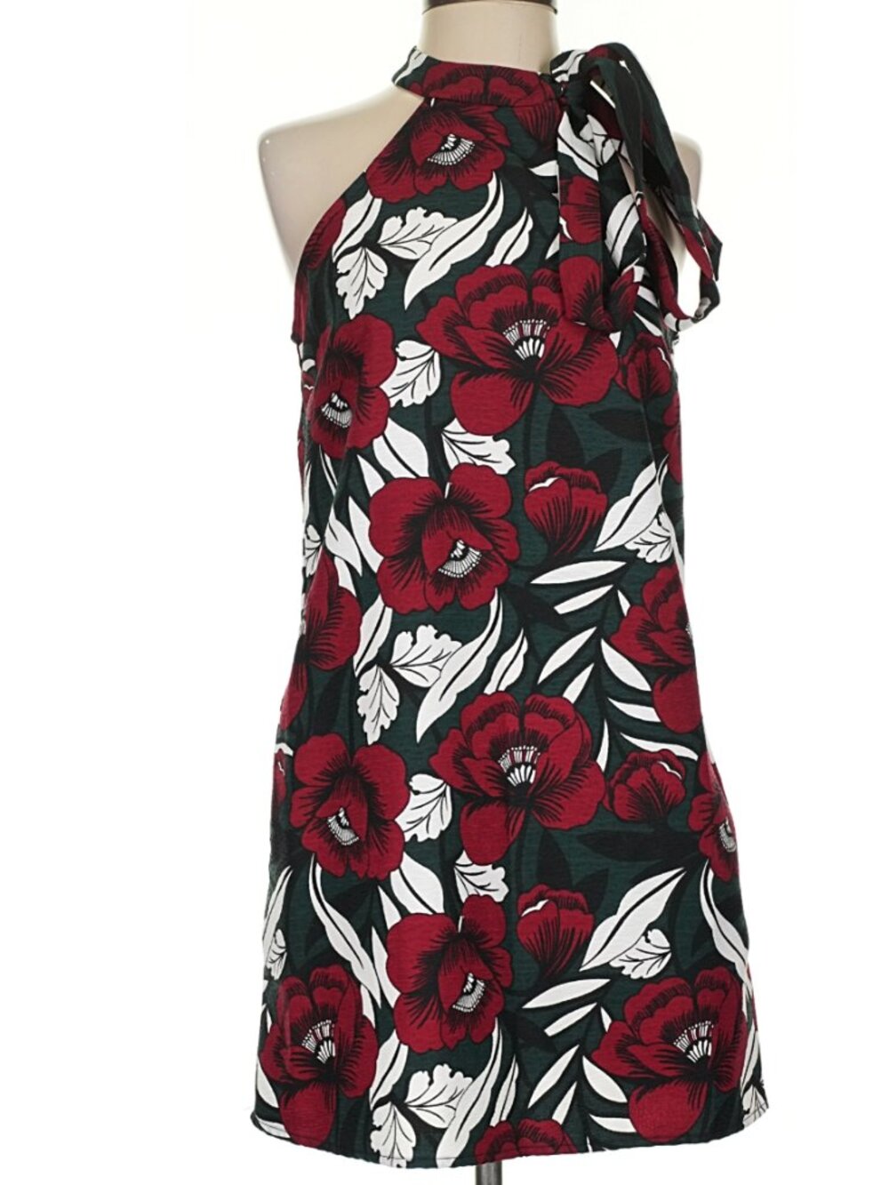 Lulus Women's Sleeveless Halter Shift Mini Dress In A Vibrant Floral Print - S